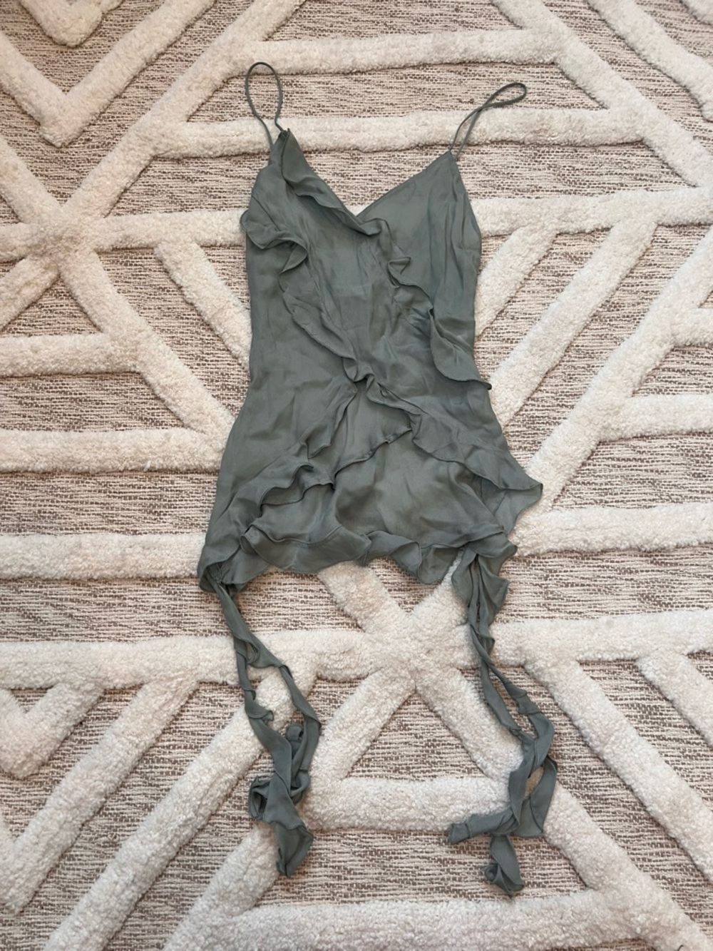 Zara Semi Sheer Ruffled Tank Blouse XS